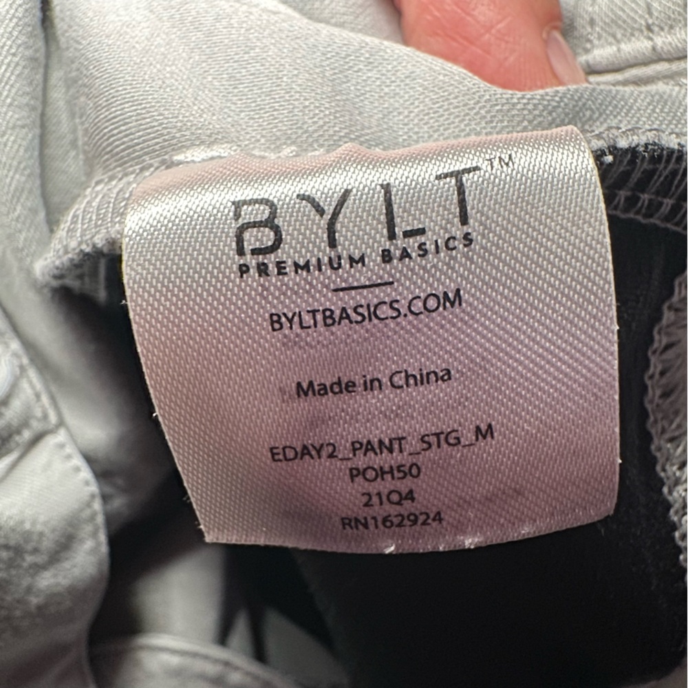 BYLT Basics Men’s Gray Everyday Modern Tapered Slim Stretch Pants- Size 32x29 - Picture 8 of 15